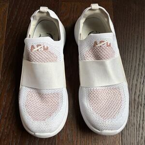 Athletic Propulsion Labs (APL) TechLoom Bliss Sneakers (White / Rose) - 8